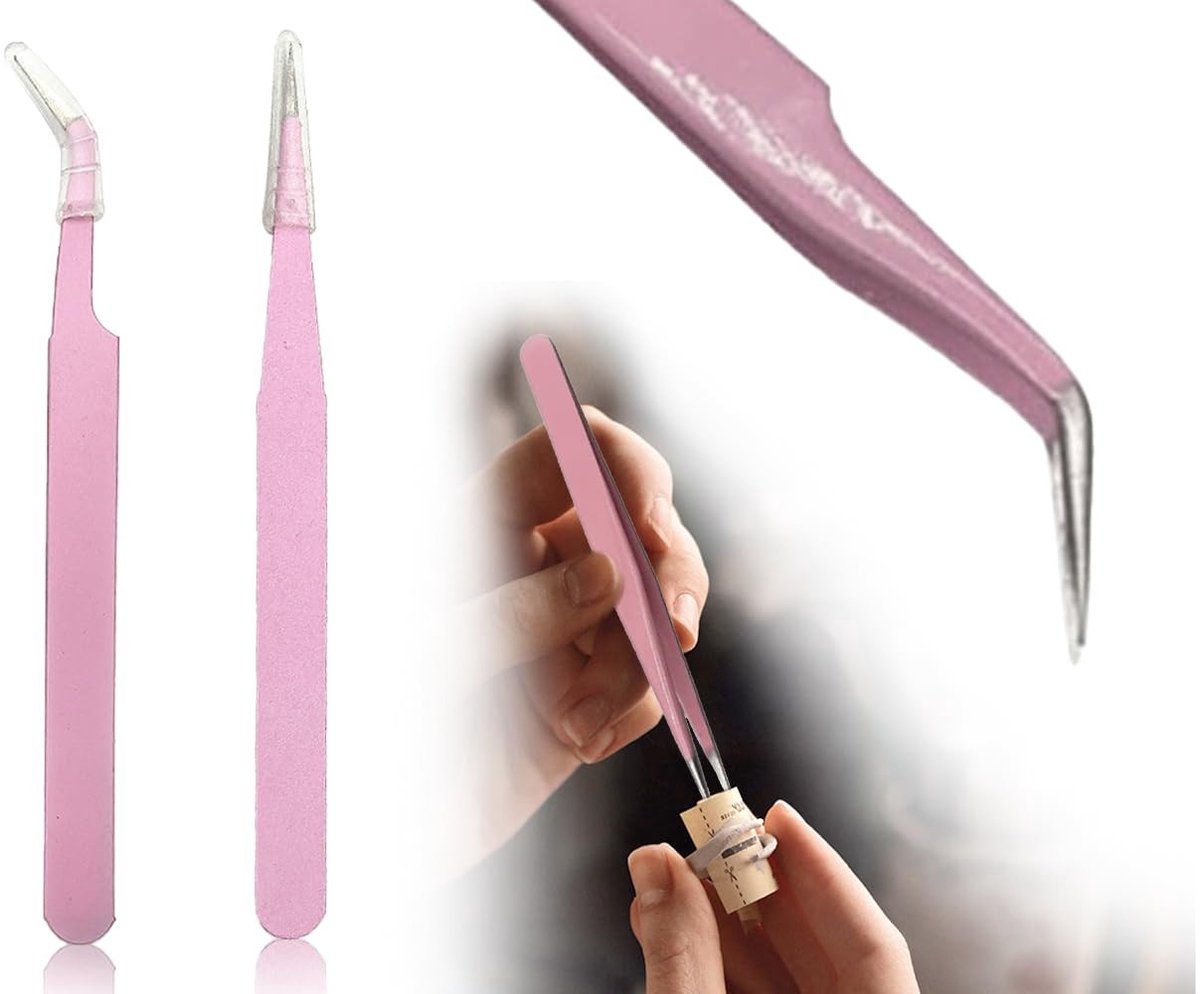 Dailygoods- Tweezers Set - Roestvrij Staal - Precisie Pincet - Antistatisch - Wimperpincet - Rechte/Curve Tips - Duurzaam Materiaal