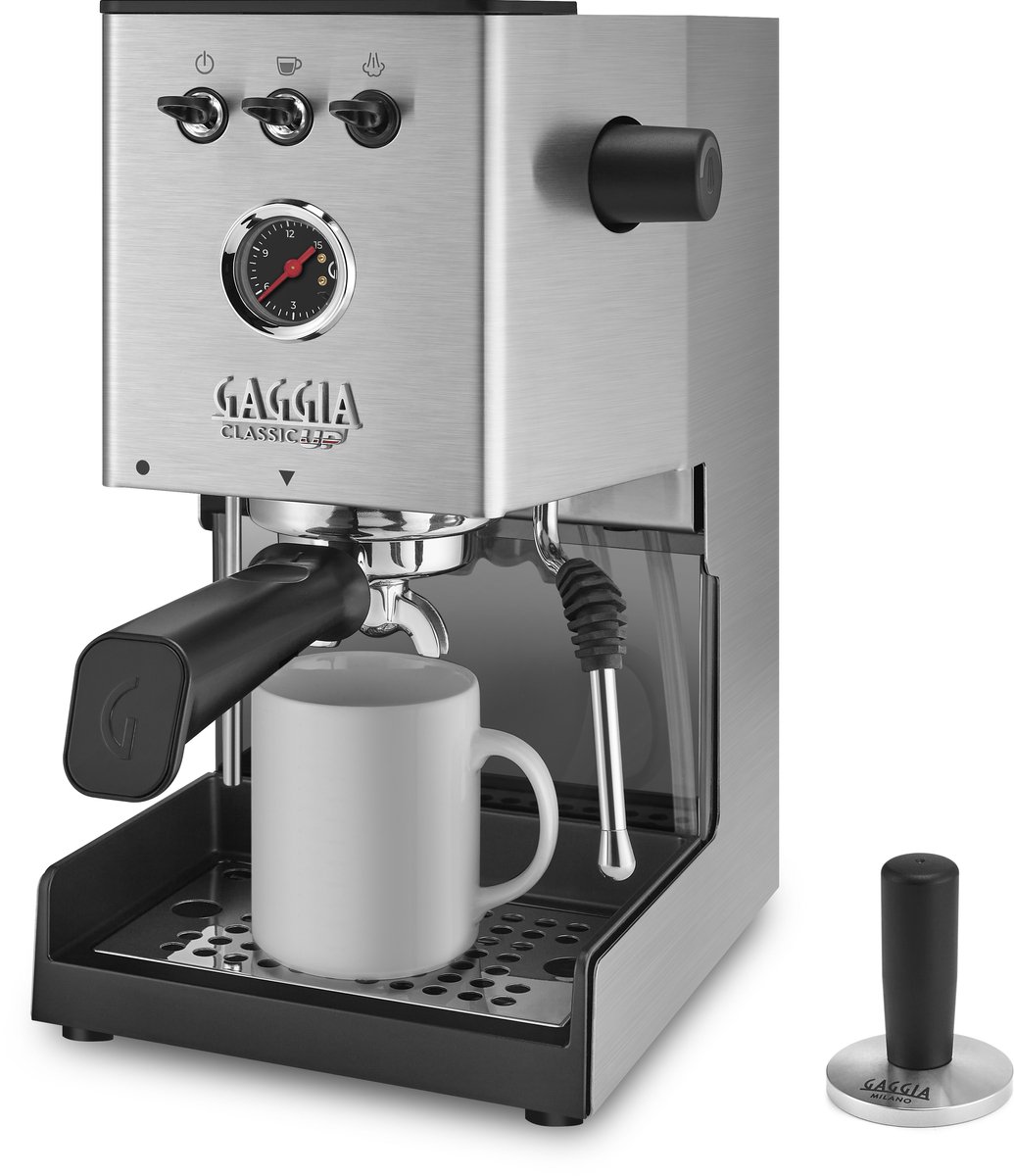 Gaggia Classic UP - 9bar - RVS behuizing - Zwart