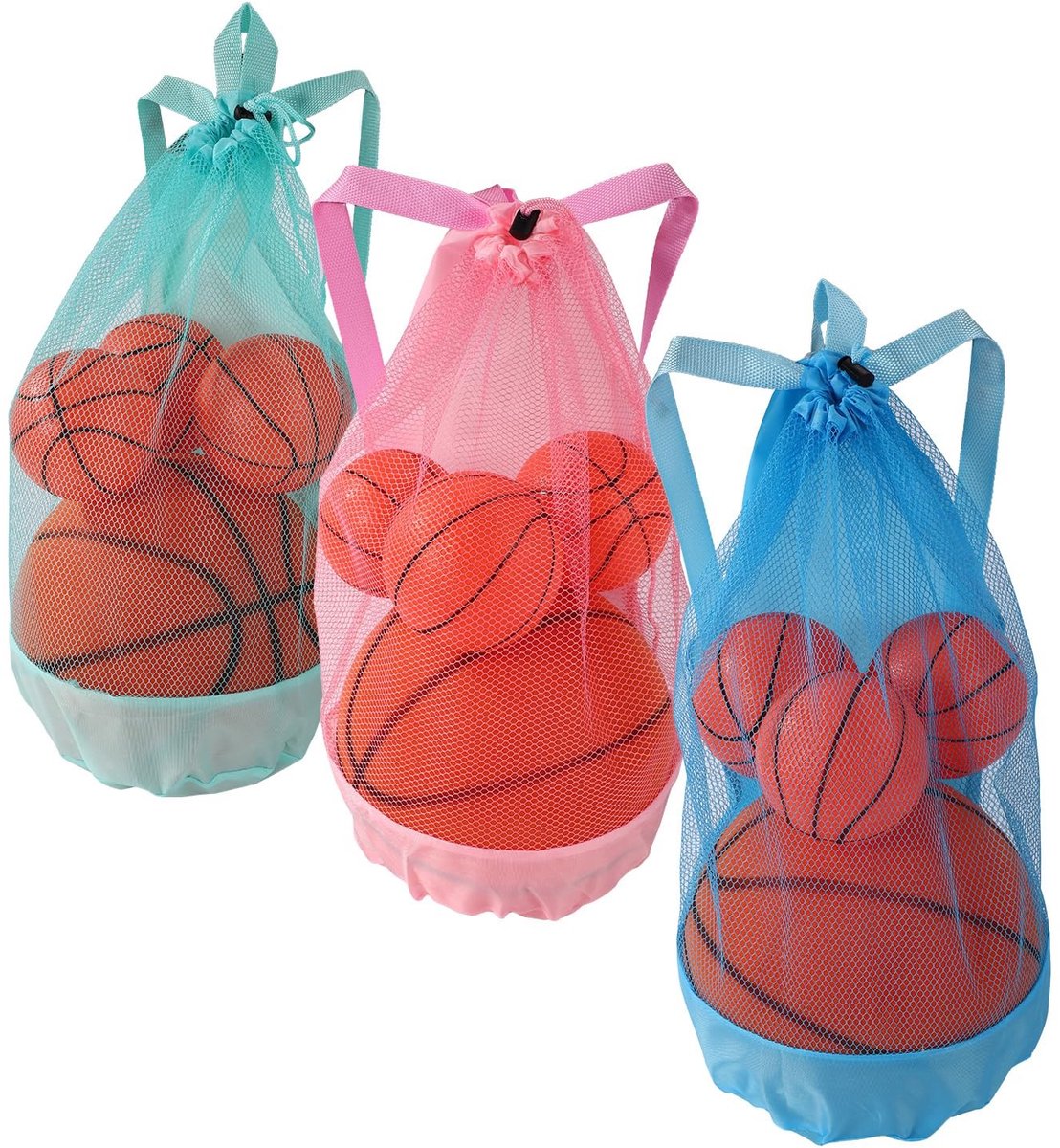 Dailygoods- Strandtas met Rits Waterdicht - Mesh Strandtas XXL - Trekkoord Strandtas - 3 Stuks - Polyester - 45x36cm - Speeltas