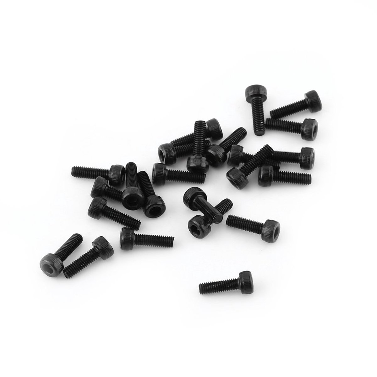 Dailygoods- Dopschroefboutenset 12.9 Gelegeerd Koolstofstaal - Zwart - Inbusdopkop - 24 Stuks - Lengte 4-50 Mm - Hoge Sterkte - Schroeven