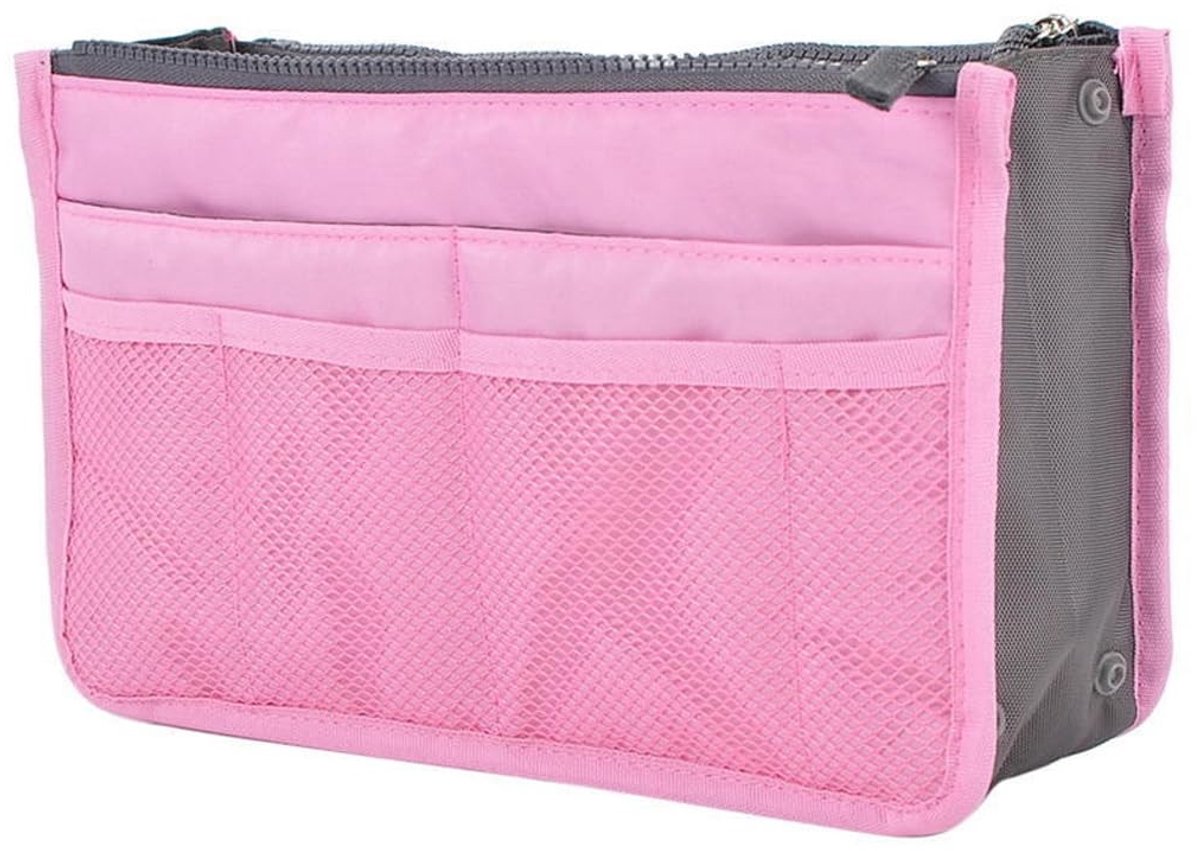Dailygoods- Tasorganizer Premium Kwaliteit - Uitbreidbaar - Cosmetica-organizer - Handtas Organizer - Lichtgewicht - Waterdicht Nylon - 13 Vakken - Opbergzak