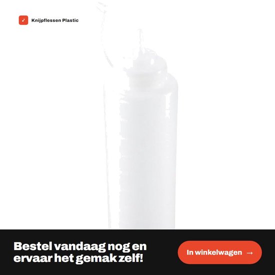 Allecto - Knijpflessen - Plastic knijpflessen - Herbruikbaar - 1L van Allecto — afbeelding 4