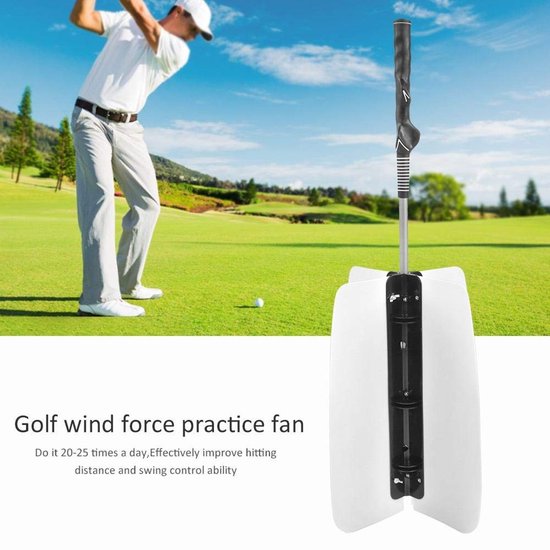 Dailygoods- Golf Swing Trainer - Antislip Handgreep - Roestvrij Staal - 26 cm Lengte - Ventilatorbladen - Verhoogde Windweerstand - Golftrainer van Dailygoods — afbeelding 4