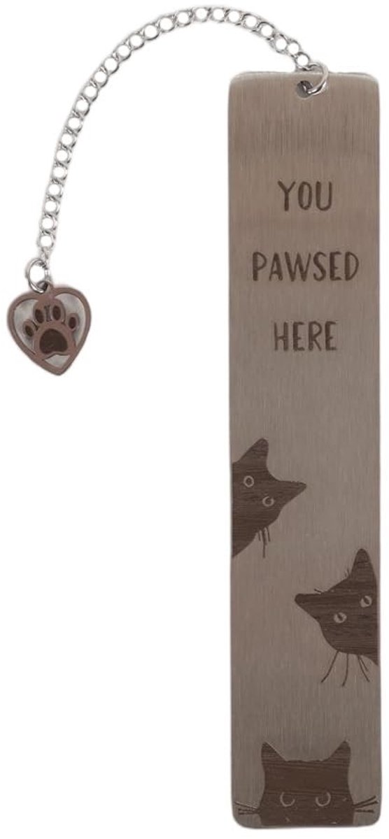 Dailygoods- Kattenbladwijzer Schattig Ontwerp - Metalen Bladwijzer - Lichtgewicht - Duurzaam - Compact - 12,9 x 2,5 cm - Boekenlegger