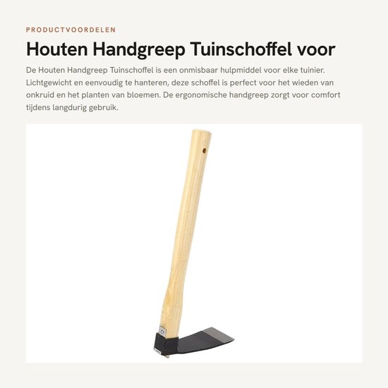 Solidchoice- Schoffel Ergonomisch Houten Handgreep - Tuingereedschap - Graafschop - Lichtgewicht - Robuust - Comfortabele Grip van Solidchoice — afbeelding 5