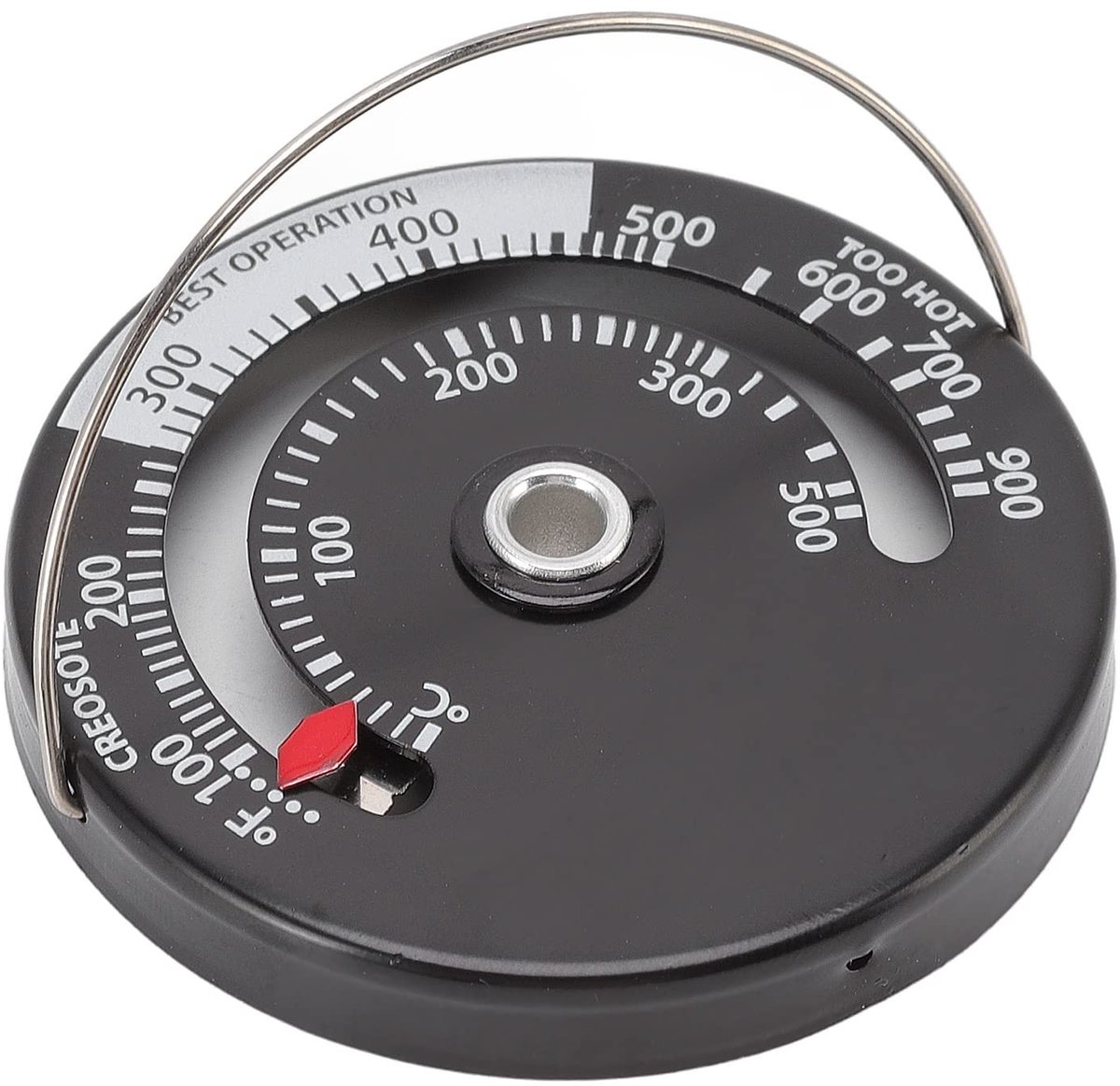Dailygoods- Haardthermometer Magnetisch - Fornuisthermometer - Kachelthermometer - Oventemperatuurmeter - Aluminiumlegering - Schaalbereik 0-500℃