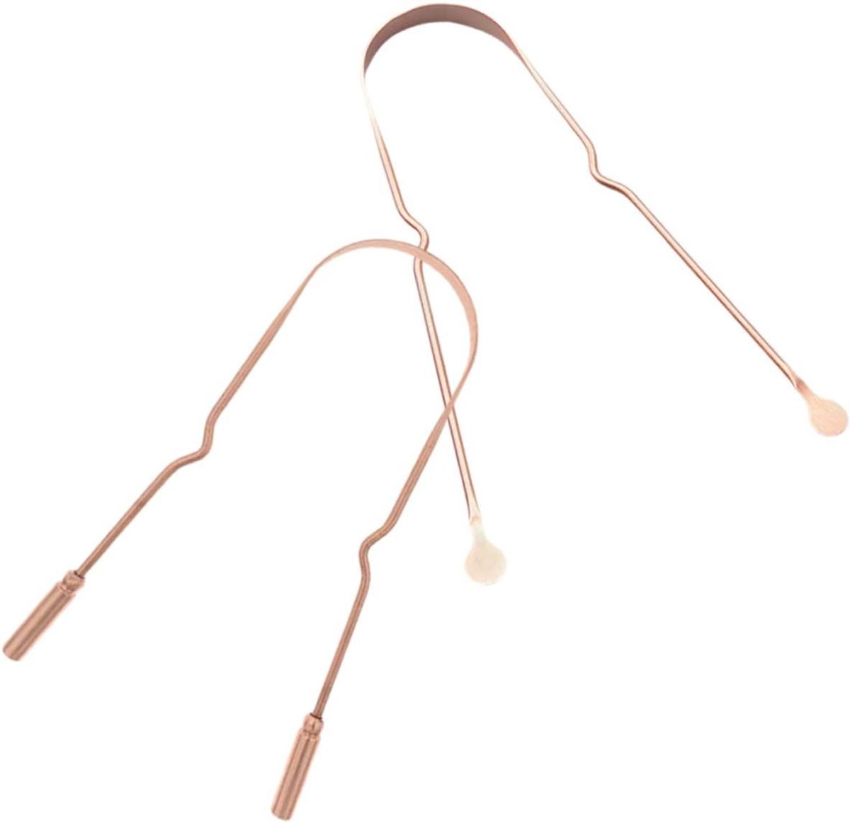 Tong Schrapers - Mondreiniger - Frisse Adem - Dubbelzijdig Ontwerp - 2 stuks - Rosé Goud