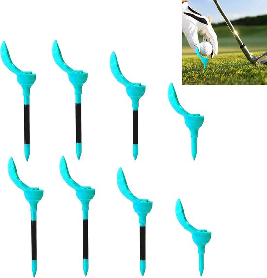 Golf Training Tees - Golfs Base Houder - Golfshots Verbeteren - Bloembladvormige Isolatie - 8 stuks - Blauw van GOLF — afbeelding 3