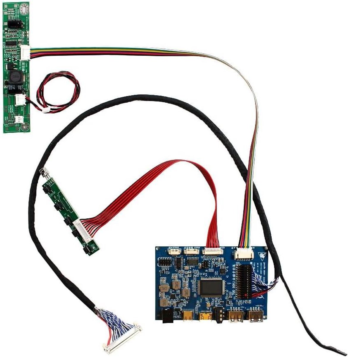 Controller Board - LCD Driver - Monitor Conversie - Plug and Play - 17-19 Inch - Zwart