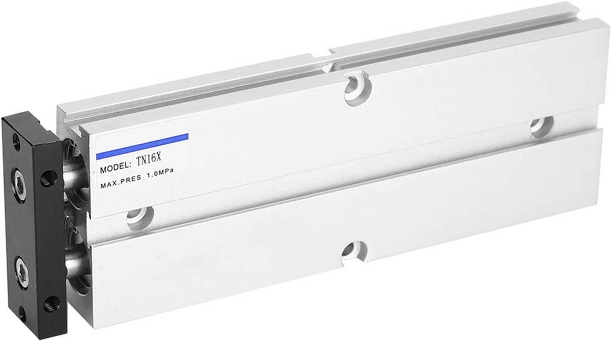 Dailygoods- Luchtcilinder Dubbelwerkend - Aluminium Legering - 16 mm Diameter - Stootlengte 10-200 mm - Maximaal 0.9 MPa - Schokbestendig - Pneumatische Cilinder