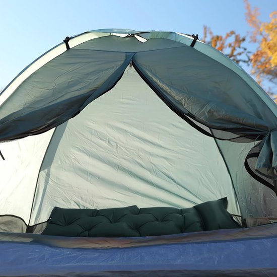 Zelfopblazend Kampeerbed - Slaapmat Outdoor - Buitenavonturen - Automatische Inflatie - 185x60cm - Groen — afbeelding 4