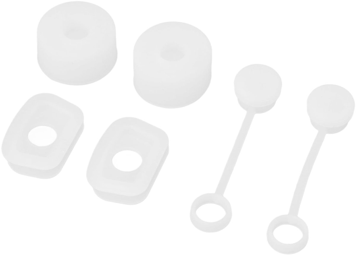 Dailygoods- Rietjesstoppers Set van 6 - Siliconen Lekvrije Stoppers - Herbruikbare Morsstopper - Rietjesafdekkingen - Transparant - Duurzaam