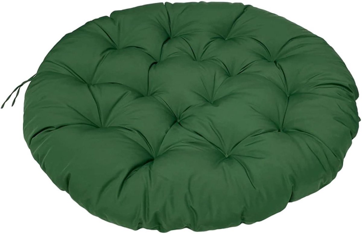 Stoelkussen Buiten - Schommelstoel Kussen - Tuinmeubilair Comfort - Waterbestendige Hoes - 110 x 110 cm - Donkergroen