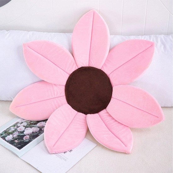 Baby Bad Kussen - Badbloem Zitje - Baby Veilig Baden - Opvouwbare Lotus Vorm - 70 cm - Roze — afbeelding 5