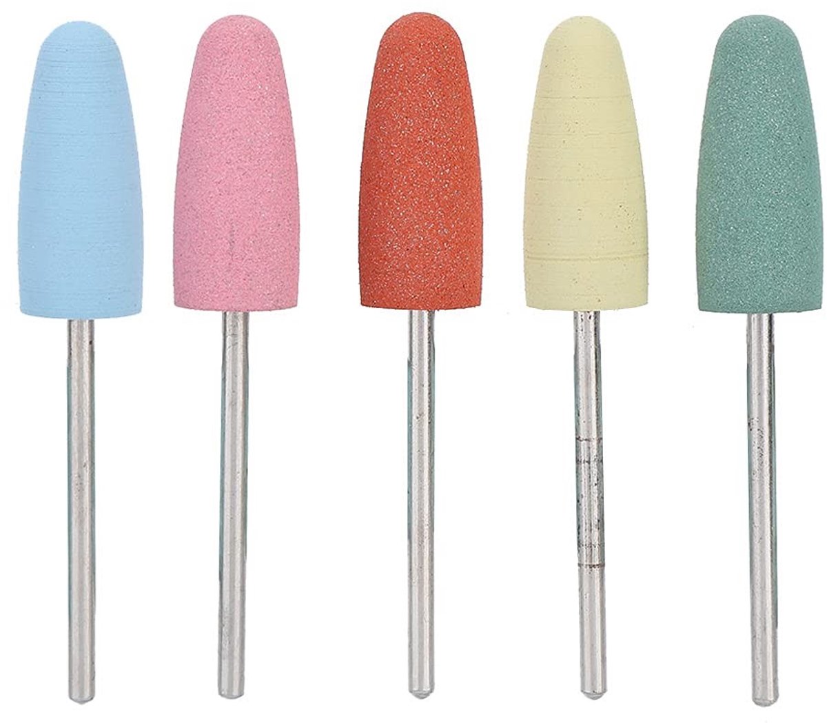 Dailygoods- Nagelboren Set - 5 Stuks Siliconen Rubberen Nagelboren - Roestvrijstalen Nagelriemverwijderaar - Manicure/Pedicure - Tijd- en Geldbesparing - Nagelset