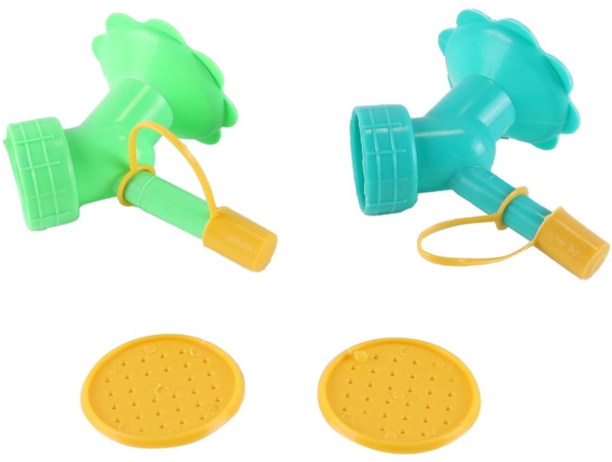 Dailygoods- Flesdopsproeier 2-in-1 - Verstelbare Sproeikop - 32-Gats Douchekop - UV-Bestendig - Compact - Kindveilige Rand - Gieter