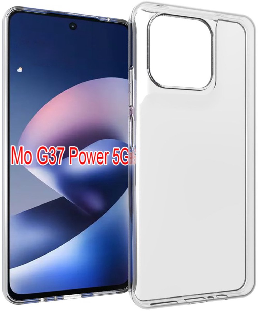 MobyDefend Hoesje - Geschikt voor Motorola Moto G37 Power - Transparante TPU Backcover - Volledig Doorzichtig