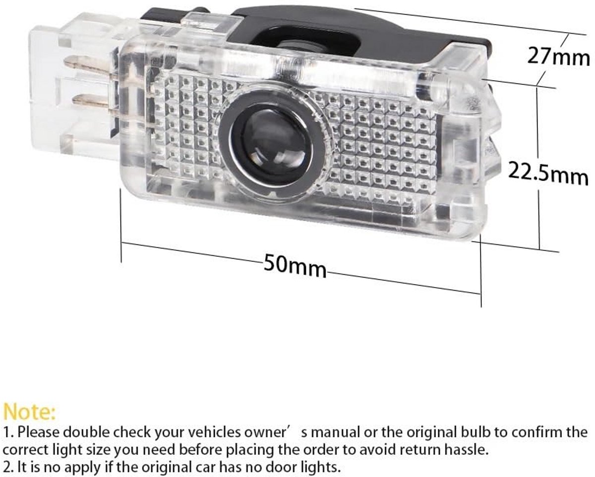 2x for W203 W240 W209 R199 C SLK CLK SLR klasse LED autodeur logo projector Ghost Shadow welkom licht accessoires(For-Mercedes) – foto 5