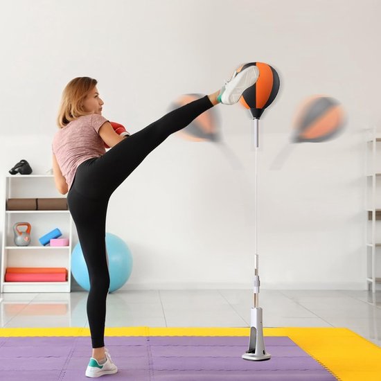 Bokszak met standaard - Snelheidstas - Fitness training - Sterke rebound - 130-150 cm - Zwart — afbeelding 2