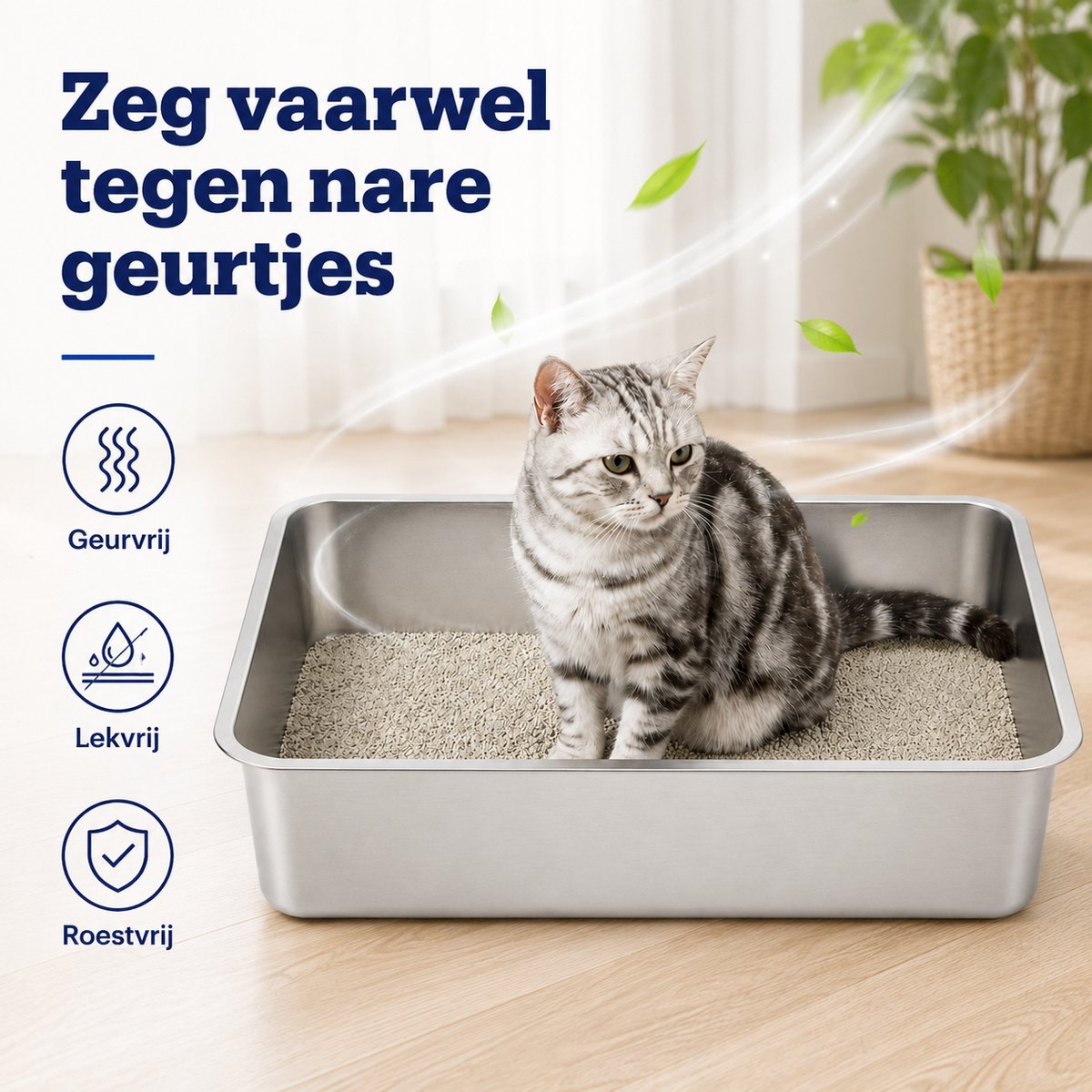 YYCHAN YYCHAN RVS Kattenbak - afbeelding 5