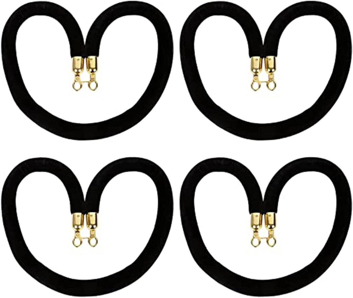 Barrière Touw - Magneet Touw - Massa Controle - Fluwelen Afwerking - 08 m - Zwart