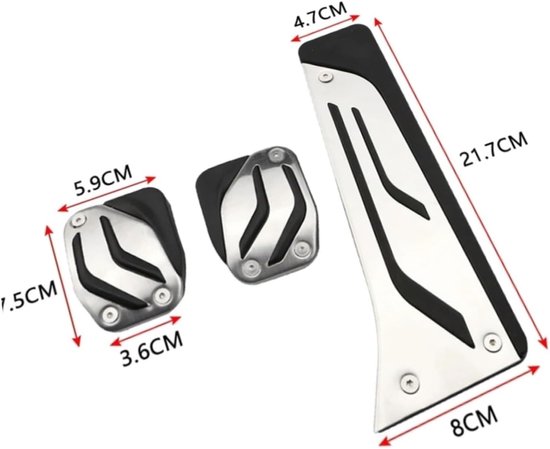 Pedaalhoezen Auto - Antislip Pedaal Covers - Verbeteren Rijervaring - Antislip Textuur - Standaard Maat - Zwart — afbeelding 3