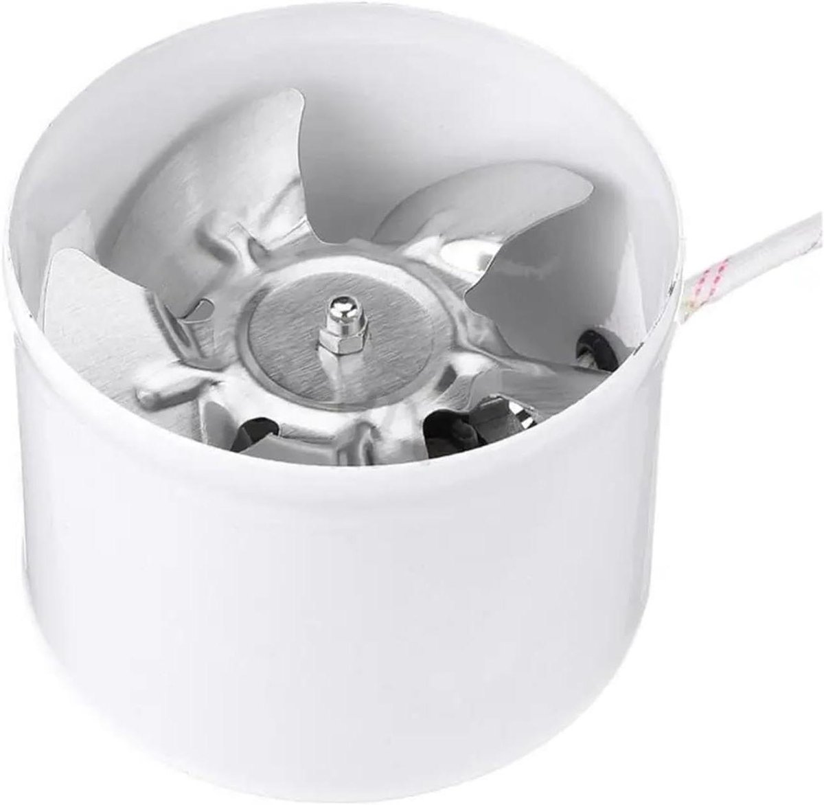 Afzuigventilator - Ventilator Ventilatie - Lucht Zuiveren - Stil en Krachtig - 10 cm - Wit