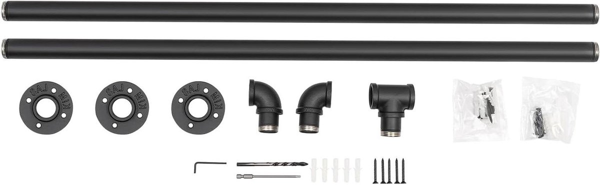 Moderne trapleuning - Stevige leuning - Veilig traplopen - Roestbestendig materiaal - 200 cm lengte - Zwart