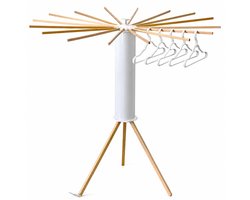 D&A Wasrek - Droogrek - Wasrek inklapbaar - Wasrek staand - Kleding droogrek - Octopus - 32 Kilogram draagvermogen - Wit