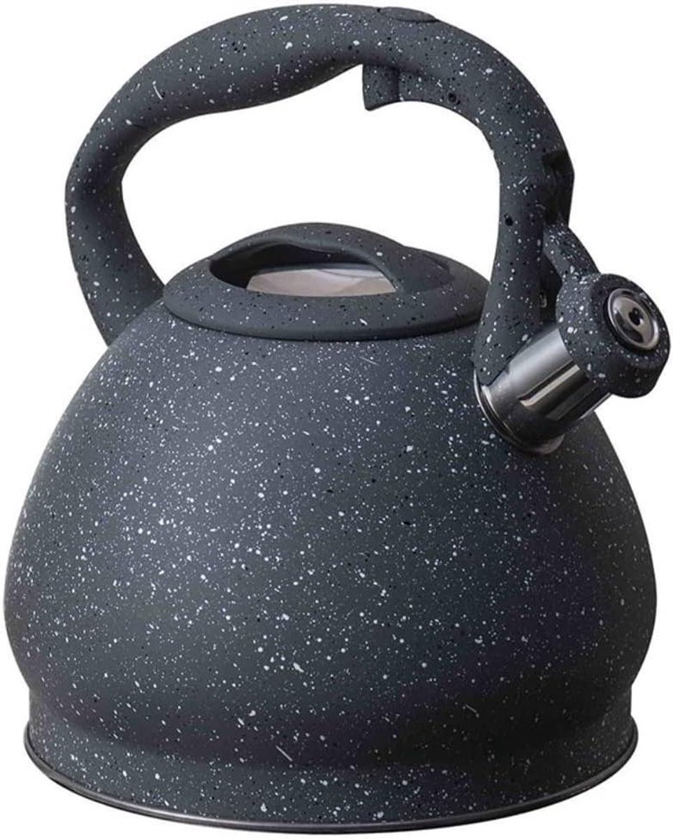 Fluitketel RVS - Waterkoker - Warme Dranken - Automatisch Fluit Signaal - 34 Liter - Zilverkleurig