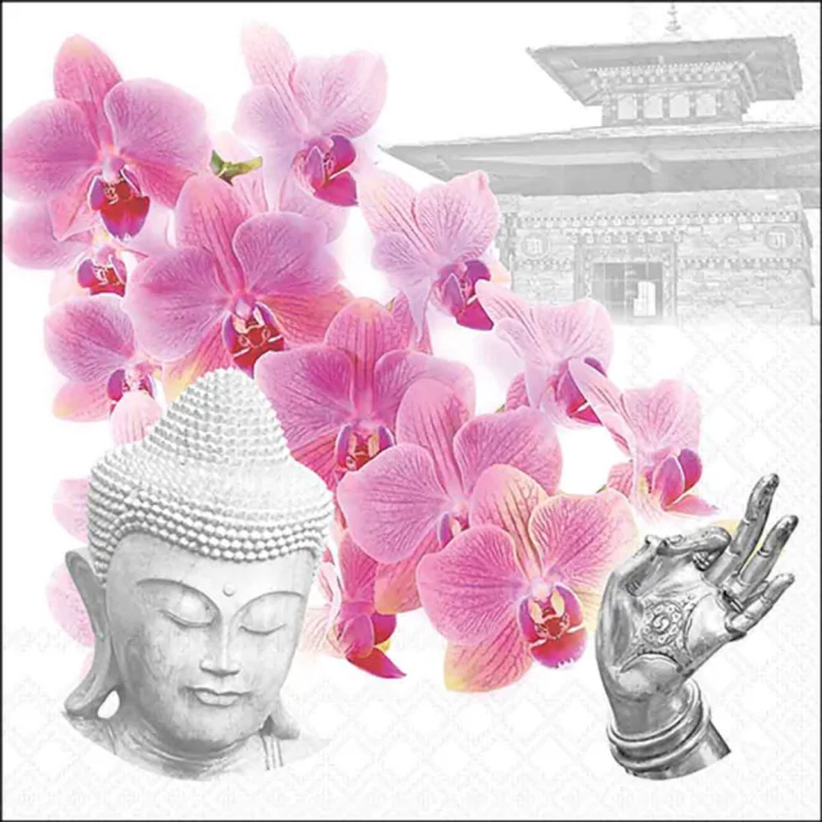 Servetten 33 Orchids of Buddha FSC Mix