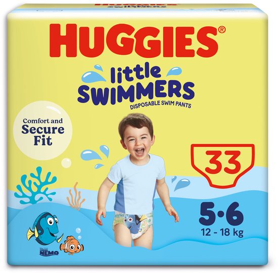 Huggies Little Swimmers - zwemluiers - maat 5/6 - (12 tot 18 kg) - voordeelverpakking - 33 stuks