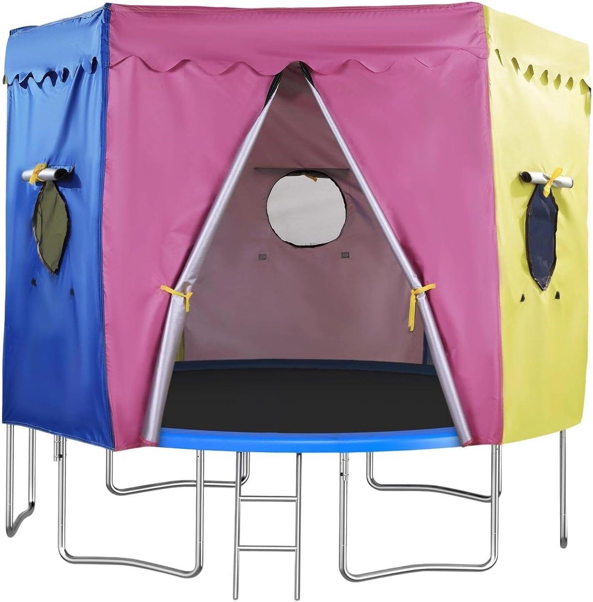 Trampoline Tent - Opvouwbare Overkapping - Buiten Spelen - UV Bescherming - 365 cm - Grijs