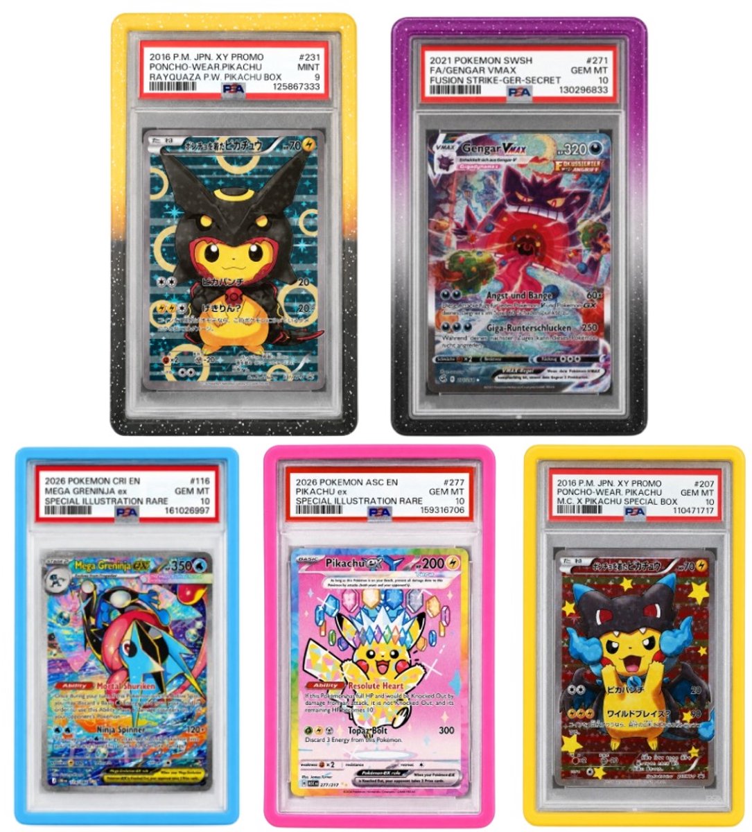 5 Stuks PSA Slab Guards - Slab Protector - TCG Beschermhoes Bumper - PSA Graded Kaarten - Gradient Bumpers - PSA Slab Guard - Slab Bumper - Geschikt voor Pokemon, One Piece, Lorcana, Yu-Gi-Oh!, Trading Cards