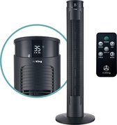 AirKing Torenventilator 94cm - Kolomventilator met Afstandsbediening - Ventilator staand met Timer - 3 Snelheidsstanden - Oscillatie & Dimbaar LED Scherm - Energiezuinig - Koelventilator voor Kamer - Zwart
