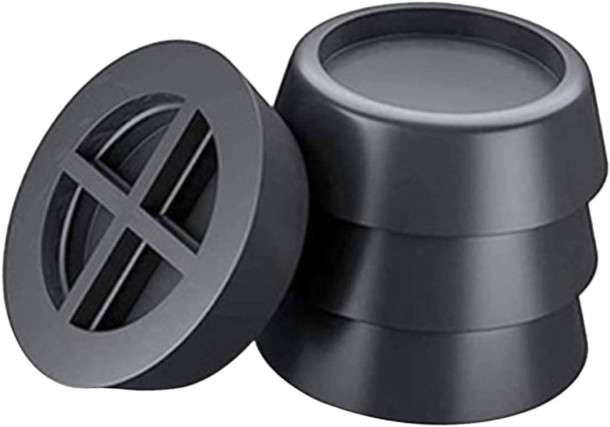Baluue 4 Stuks Schokbreker Voor Wasmachine Rubberen Koelkastmat Koelkast Verhoger Stabilisator Voor Wasmachines Droger Trillingsdempers Wasmachine Verhoger Wasdroger Koelkast Mat Demping
