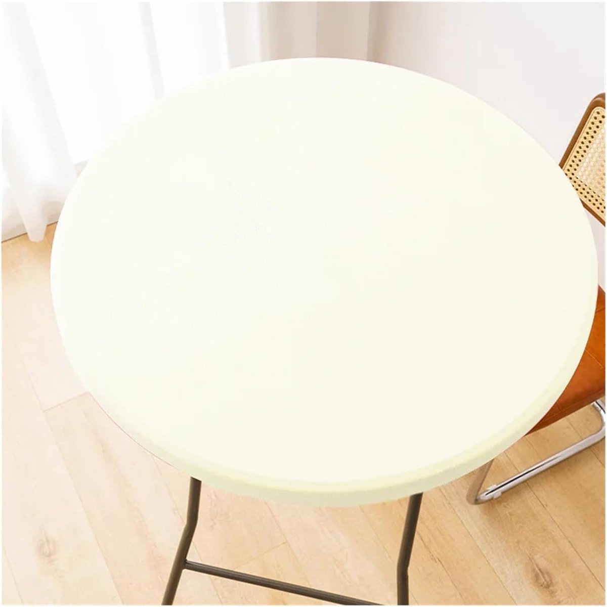 Vierkant Tafelkleed - Rekbaar Kleed - Diner Decoratie - Elastische Randen - 160 cm - Wit