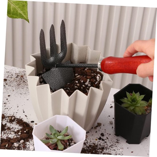 Tuin Schrepel Set - Bloemen Schepjes - Planten en Verpotten - Roestvrij Staal - 32 cm Lengte - Assorti — afbeelding 3