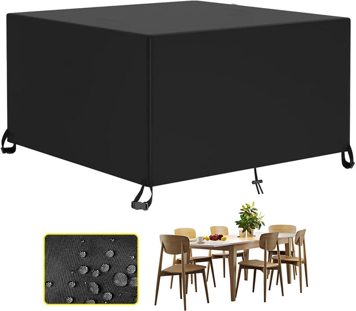 Tuinmeubelhoes - Beschermhoes Meubels - Meubels Beschermen - Waterdicht Oxford - 210 x 150 x 90 cm - Zwart