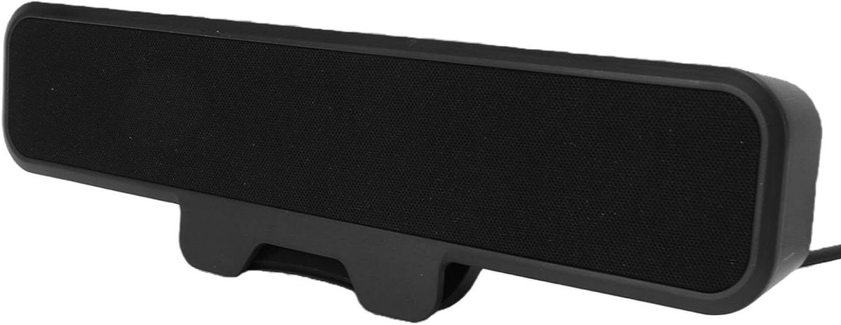 Pc Luidspreker - Monitor Speaker - Helder Geluid - Ruimtebesparend Clipontwerp - 10W Vermogen - Zwart