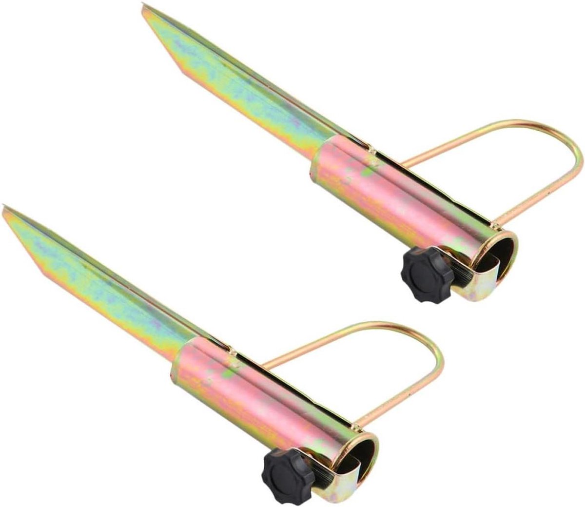 Strandparasol Ankers - Set van 2 - Stabiele Buitenparaplu - Anti-wind Ontwerp - 36 mm Schroefbasis - Goud