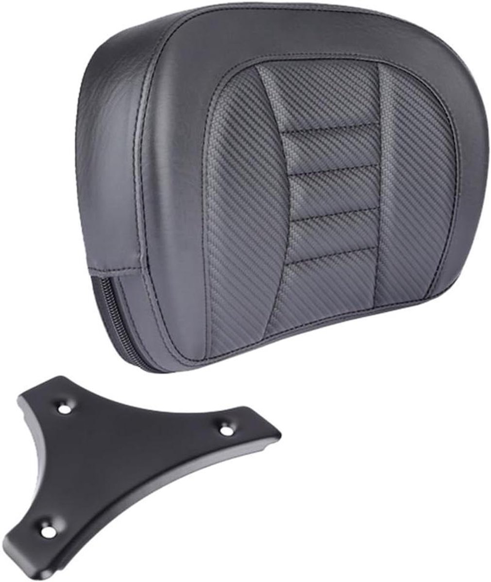 Passagiersrugleuning Motorfiets - Achterkussen Comfort - Comfortabel Rijden - Stevig Metalen Frame - Niet Gespecificeerd - Zwart