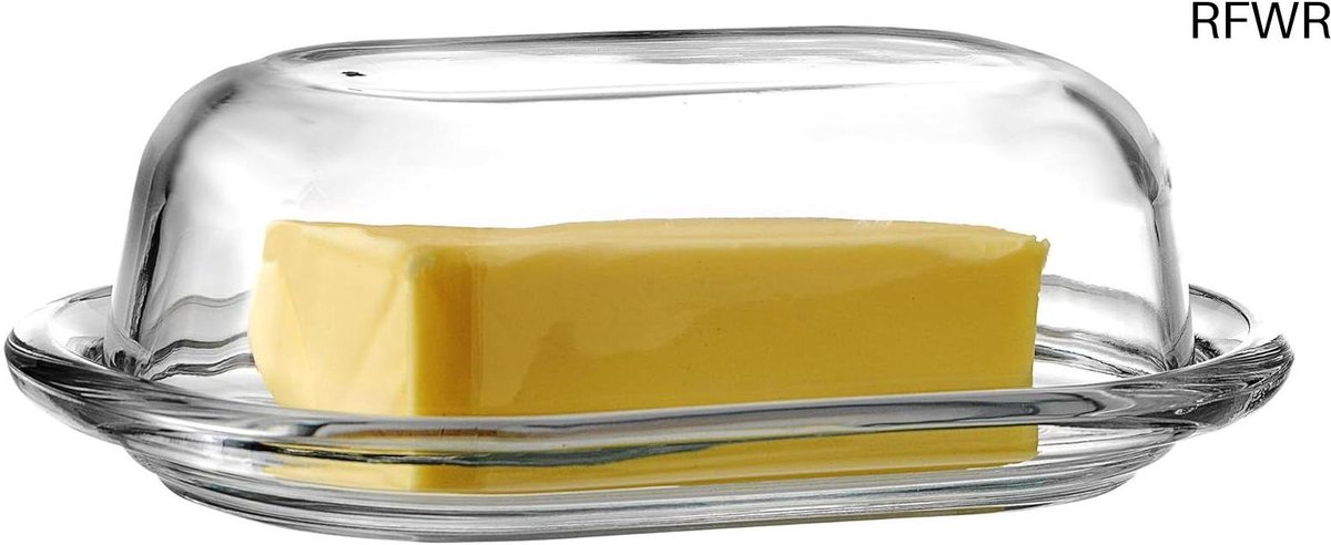 Botervloot - Boter bewaren - Keuken organiseren - Vaatwasmachinebestendig - 20 x 13 x 7 cm - Helder