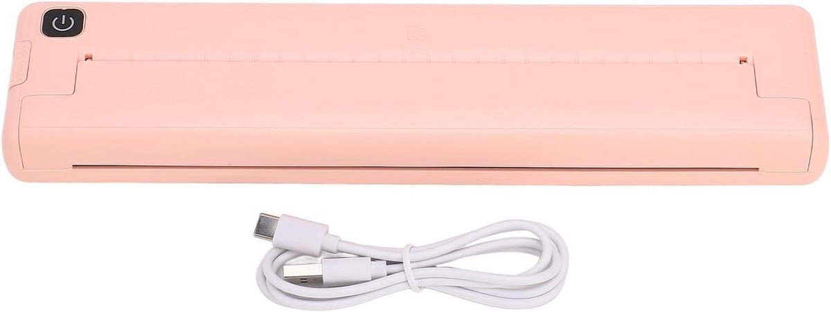 Mini Printer - Draagbare Printer - Mobiel Printen - Inkless Thermisch - A4 Formaat - Roze