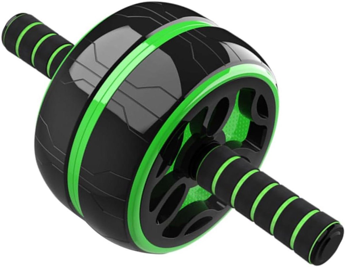 Buikspierroller - Abdominal Wheel - Core Training - Extra Brede Wielbasis - 32 cm - Grijs