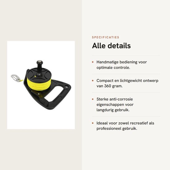 JHUBERS- Duikreel Sterke anti-corrosie - Snorkelen - Onderwater watersporten - Haak - Lichtgewicht - Duurzaam materiaal - Duiklijn van Jhubers — afbeelding 2