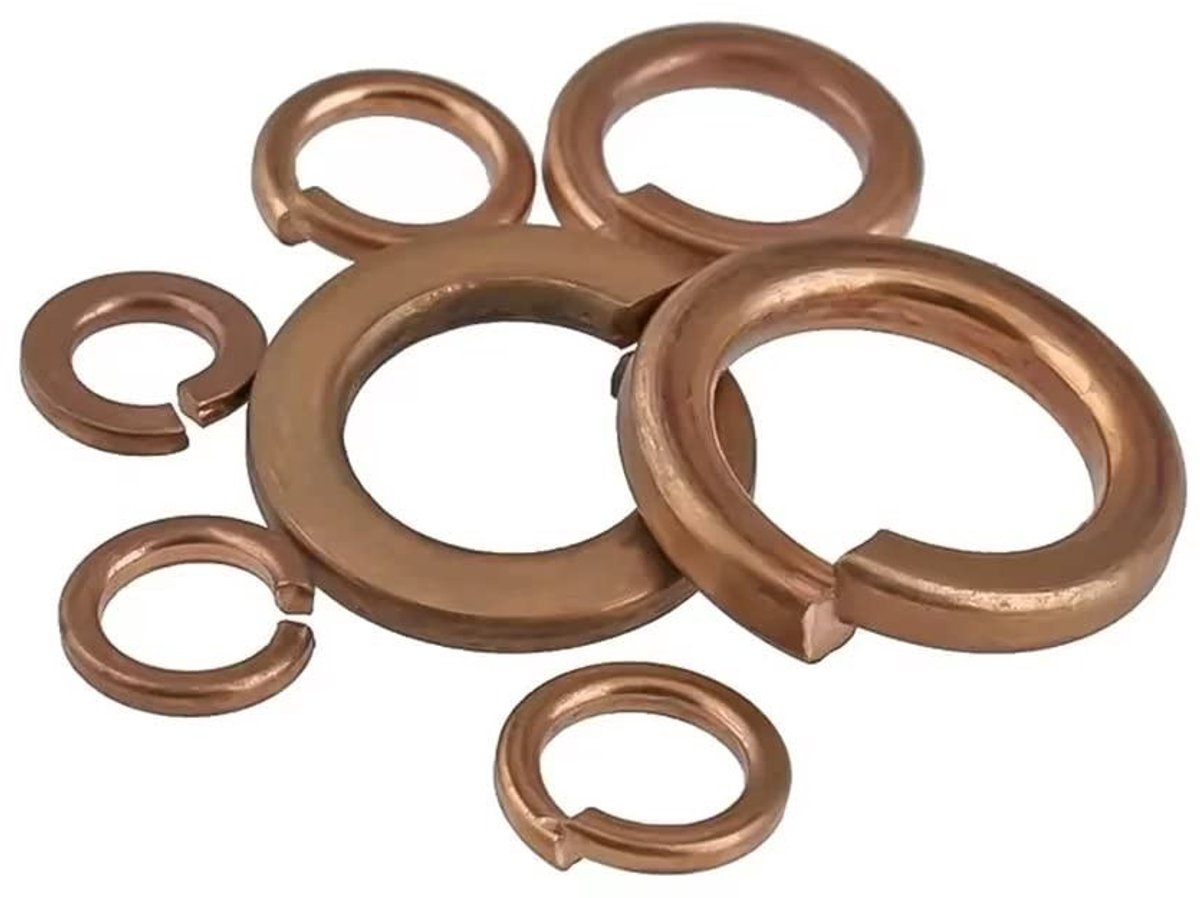 Dailygoods- Veerringen Messing - Borgringen - Sluitringen - M6 - 30 Stuks - Duurzaam en Corrosiebestendig