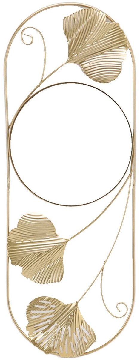 Dailygoods- Wandspiegel Lichtbestendig - Decoratieve Spiegel - Moderne Spiegel - Gouden Wandspiegel - Artistieke Wandspiegel - Voor Slaapkamer/Woonkamer - Decoratiespiegel