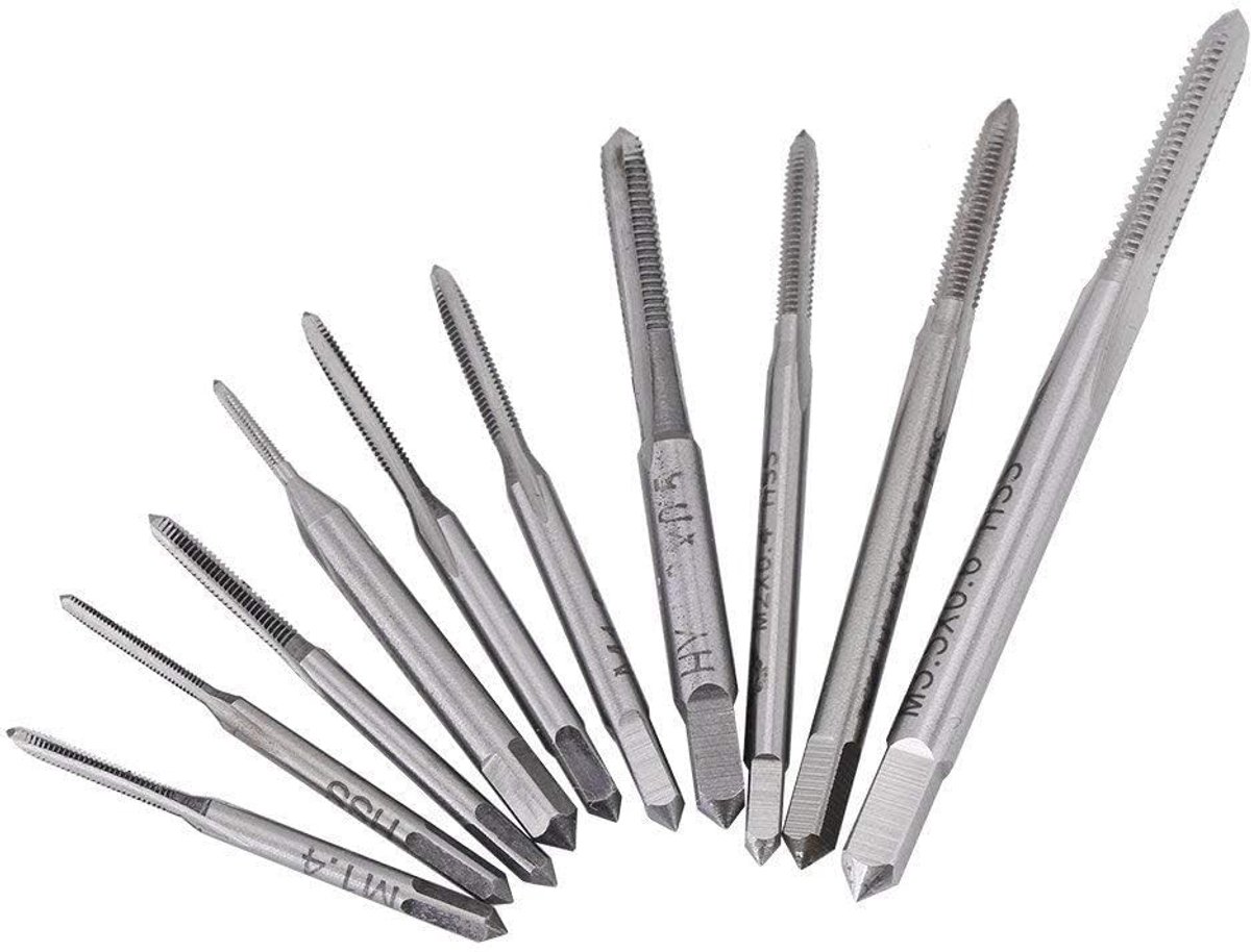 Dailygoods- Draadkranen 10 stuks - M1 tot M3.5 - Hoge snelheid staal - Duurzaam - Hittebestendig - Soepele tapervaring - Tapset