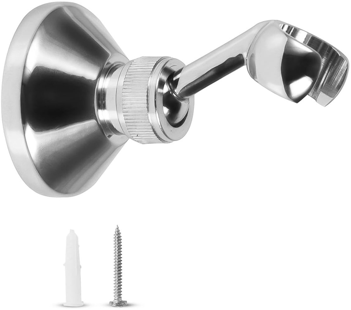 Dailygoods- Douchekophouder 360 Graden Verstelbaar - Koper/Verchroomd - Lichtgewicht/Duurzaam - Waterdicht/Vochtbestendig - Sleufdiameter 2,2 cm - Douchebeugel